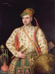 Portrett av en gentleman i Royal Mogul Costume, 1738